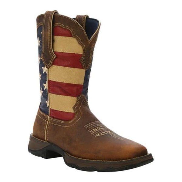 Durango Boot Women's RD4414 10" Lady Rebel Brown/Union Flag