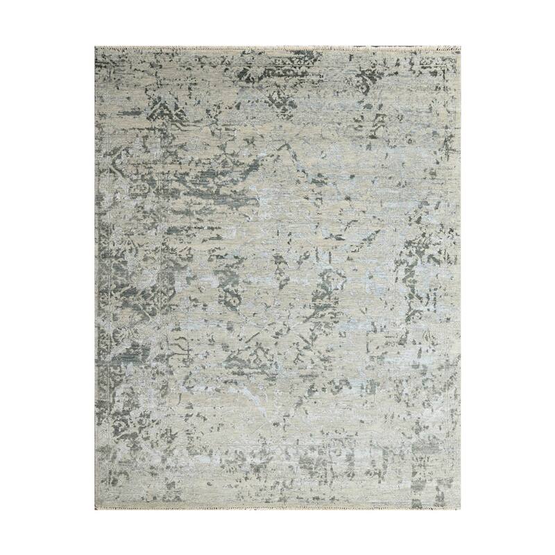 LoomBloom Beige Transitional Turkish Oushak Wool Oriental Area Rug - 7' 8'' x 9' 10''