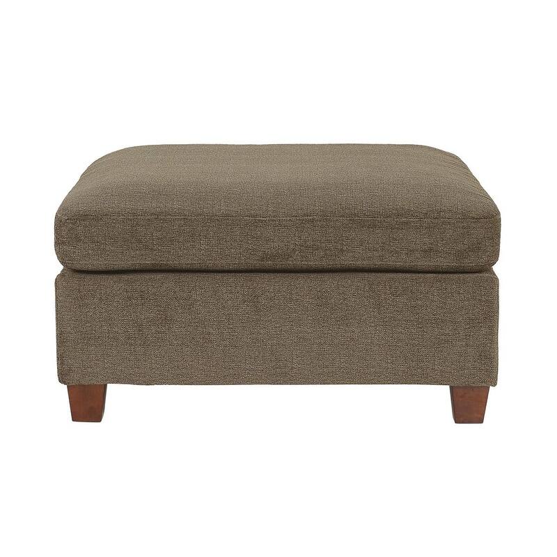 Contemporary 1pc OTTOMAN Chenille Fabric Modular Corner wedge Sofa Living Room Furniture
