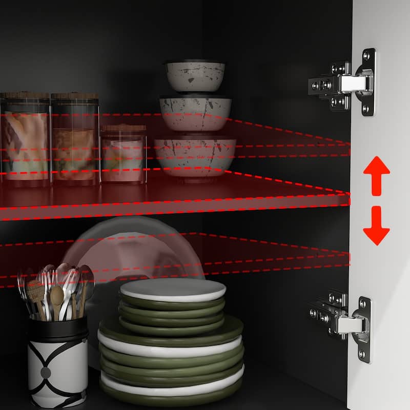 Sideboard Dresser Cabinet Storage Console Televison Table Pop-up Door