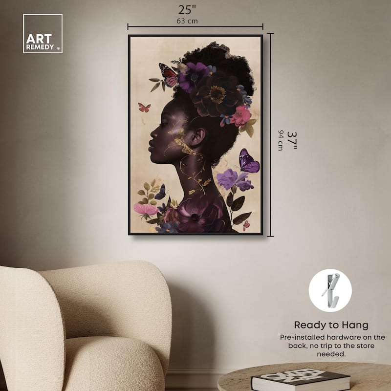 Burgundy Nectar Canvas by Art Remedy