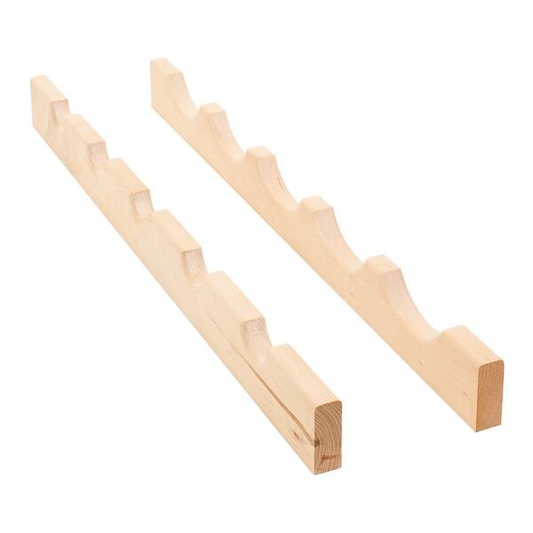 slide 1 of 1, Hardware Resources 24 Inch Wide 5 Bottle Wine Storage Rack Maple