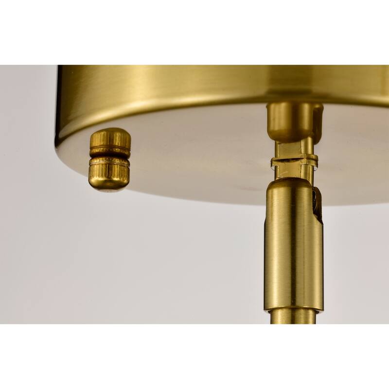 Mirka Brass Pendant Ceiling Lamp with Amber Impressed Glass Shade