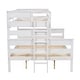 preview thumbnail 8 of 68, Wooden Bunk Bed with Ladder & Guardrails, Solid Wood Low Bunkbeds, can be Convertible into 2 Platform Bedframe
