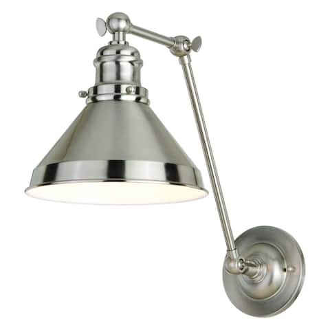Alexis Reading Light Adjustable Swing Arm Wall Lamp with Metal Shade