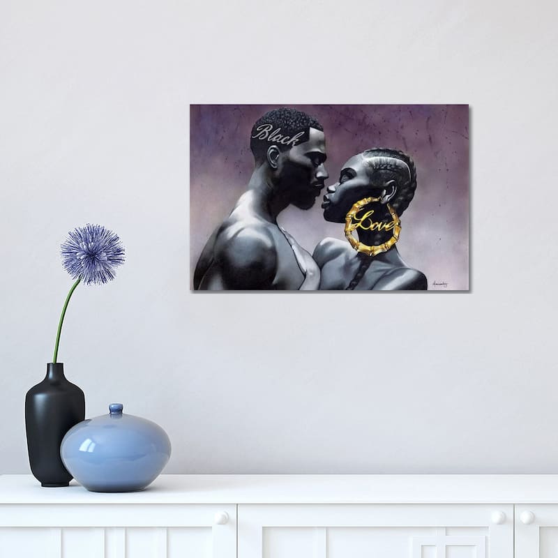 iCanvas "Black Love" by Manasseh Johnson Canvas Print - 12x18x1.5