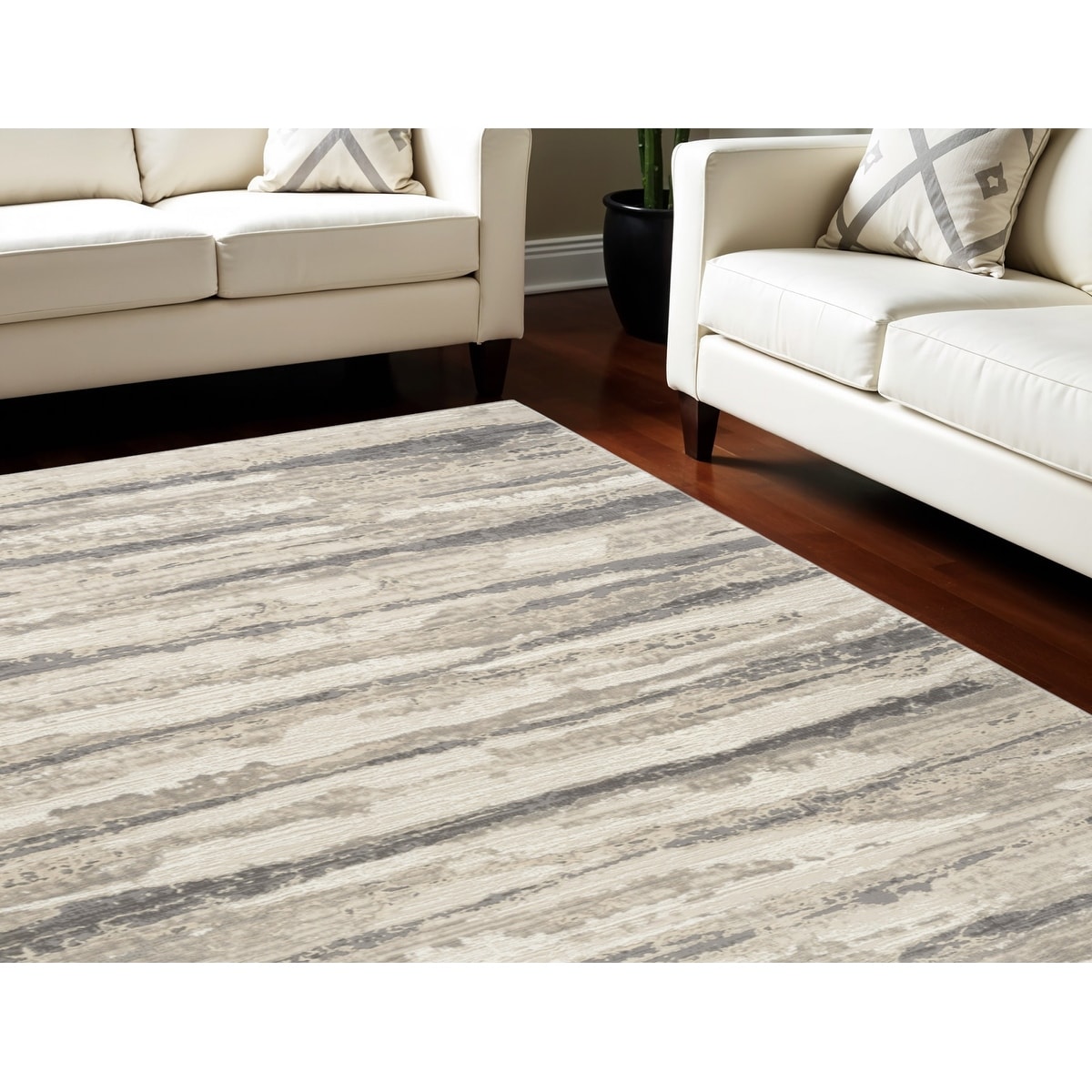Abstract Modern Non Skid Stain Resistant Area Rug - 108' X '72' X '0.5
