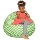 preview thumbnail 178 of 193, Kids Bean Bag Chair, Big Comfy Chair - Machine Washable Cover 38 Inch Large - Pattern Chevron Green and White
