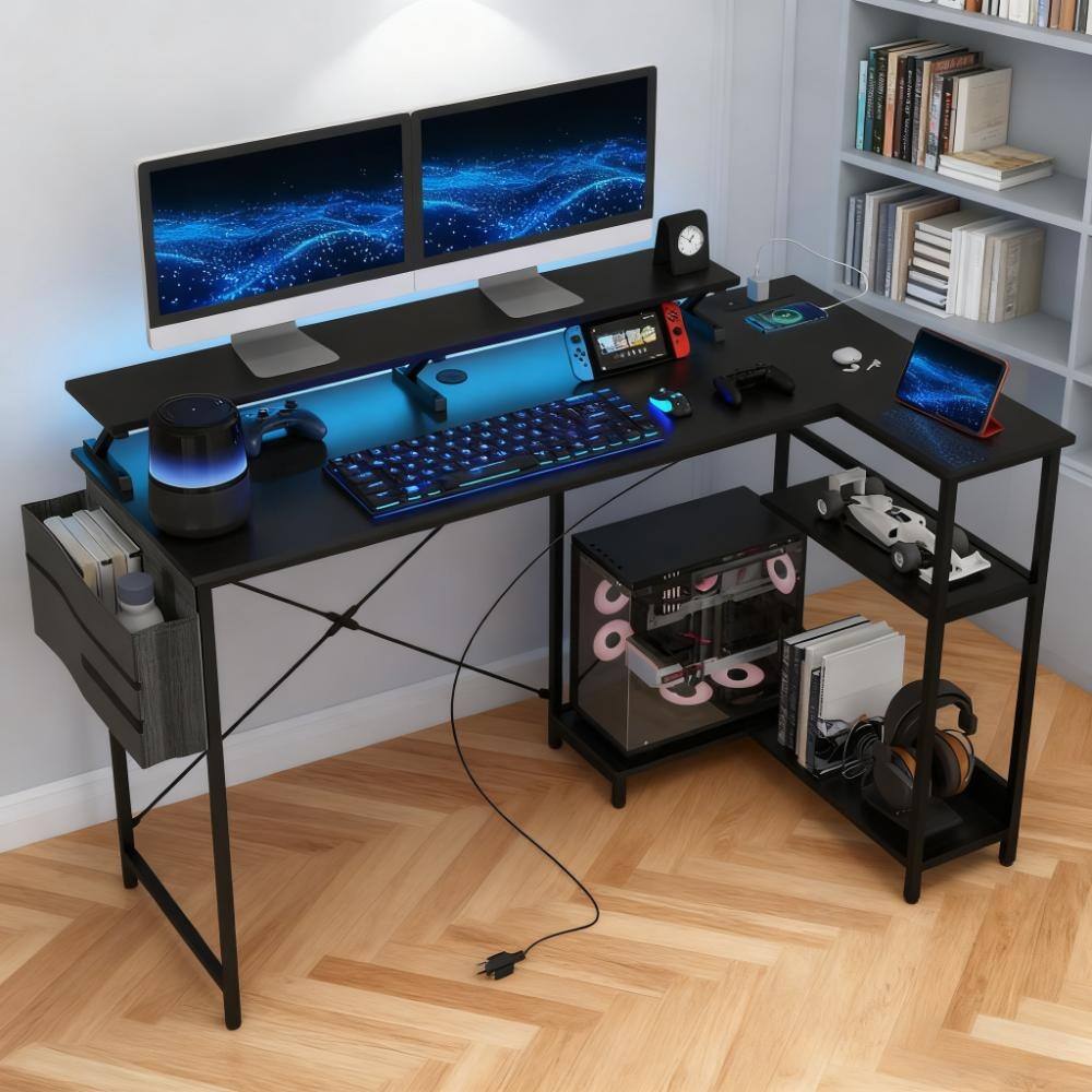 Computer Desk with Reversible L Shaped, Corner Desk, For Home and Office