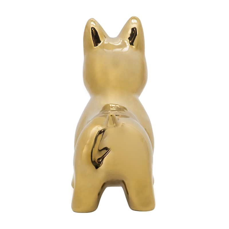 Sagebrook Home Frenchie Ceramic Dog Statue Sculpture