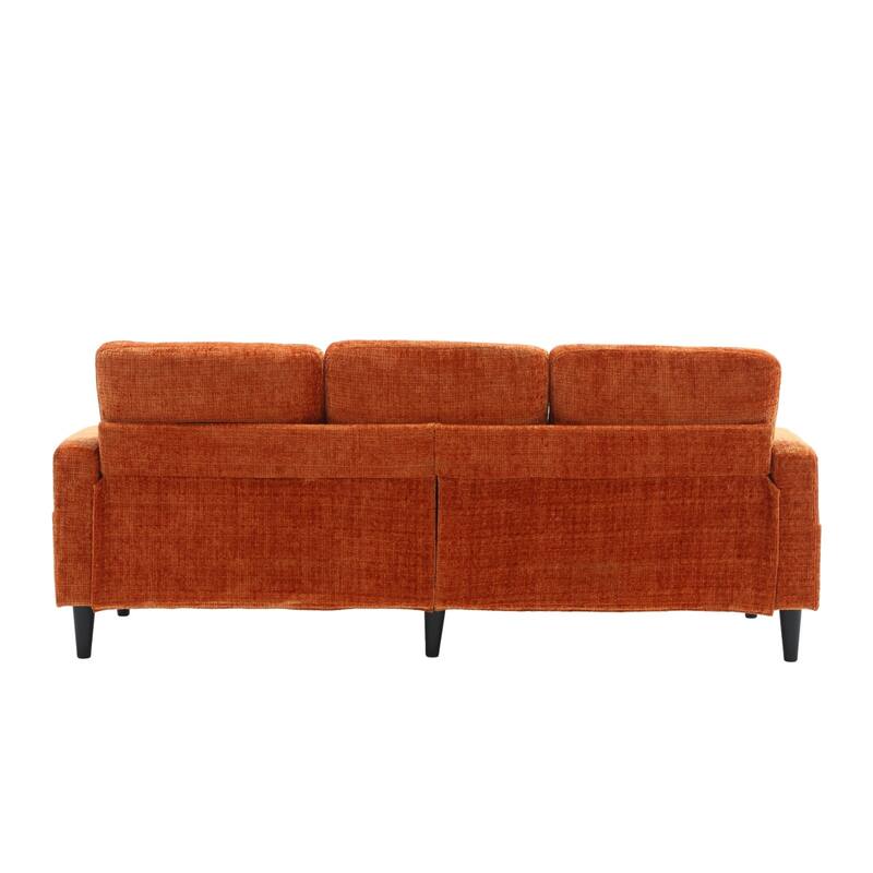 Convertible Sectional Sofa Couch, L-Shape Cozy Sofa Couch Set 4 Seat Sofa Sectional with Storage Ottoman for Living Room