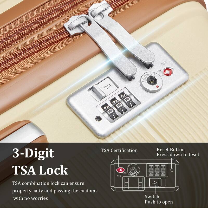 Luggage Sets 4 Piece(14/20/24/28) PP Lightweight & Durable Expandable suitcase