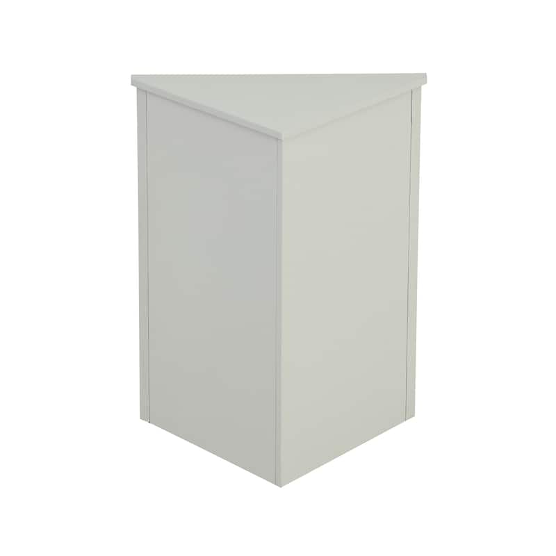 Triangle Bathroom Storage Cabinet with Adjustable Shelves, Freestanding Floor Cabinet Compact Bathroom Towel Cabinet