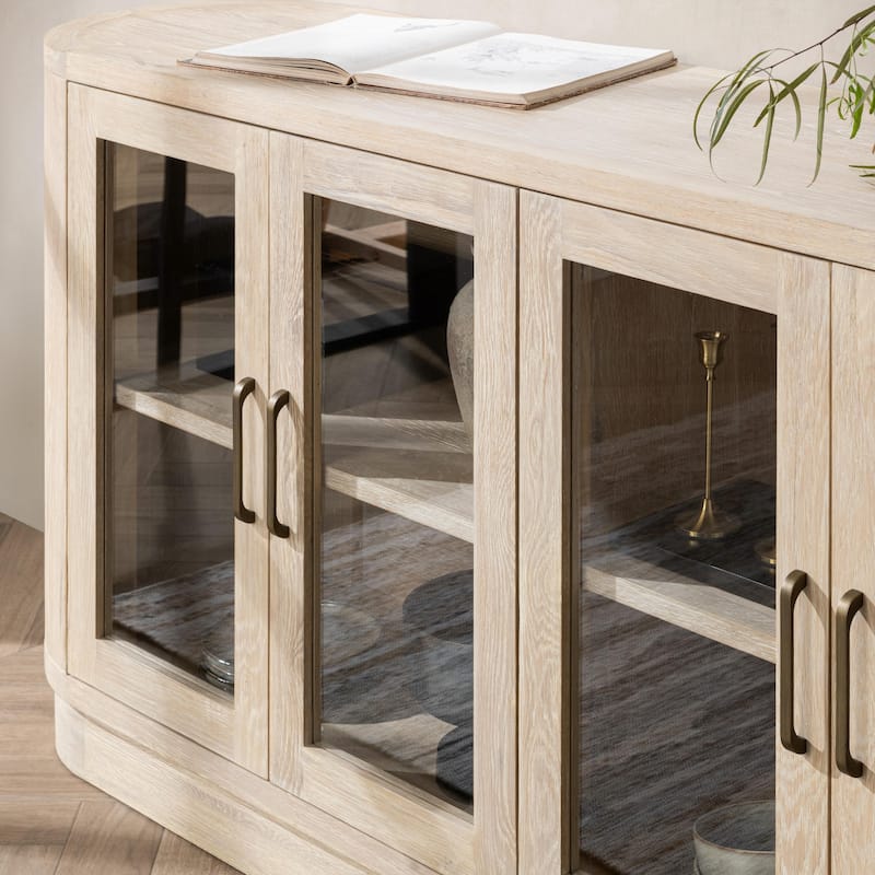 Classic Home Vander 78" Oak Veneer Buffett Sideboard