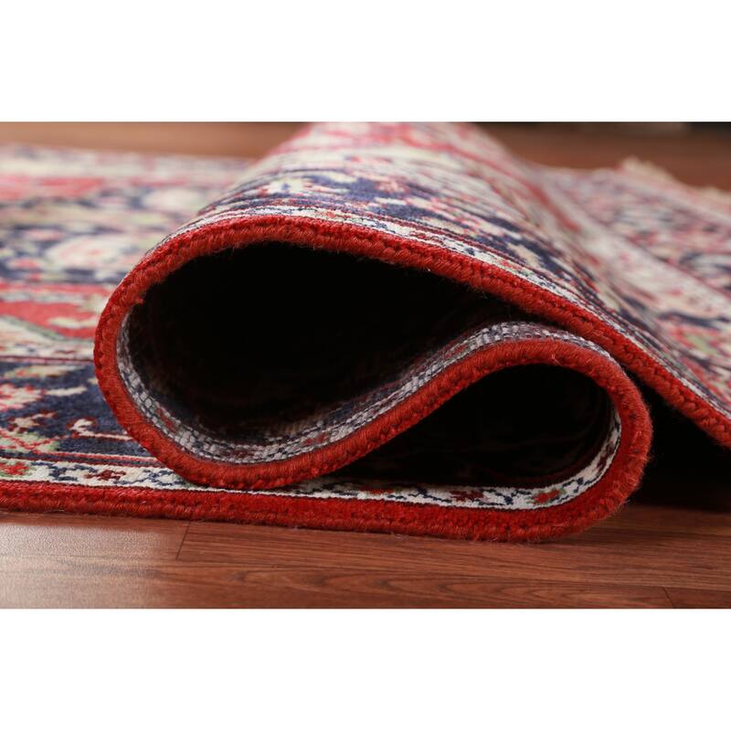 Hand Knotted Oriental 100% Wool Carpet Traditional Medallion Red Heriz (serapi) Area Rug - 10' 0'' X 7' 11''