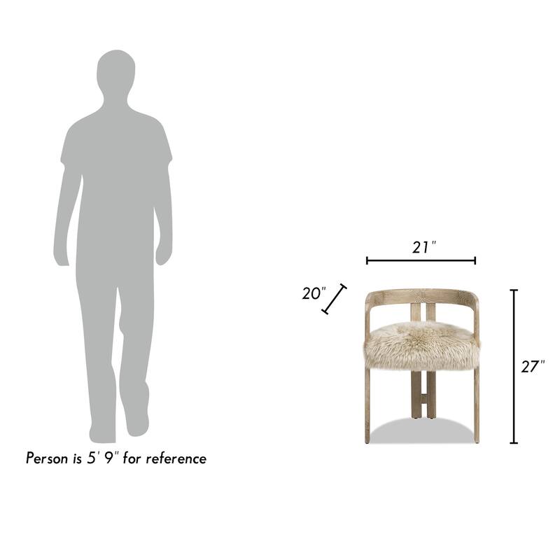 Jennifer Taylor Home Millwick Sheepskin Dining Chair