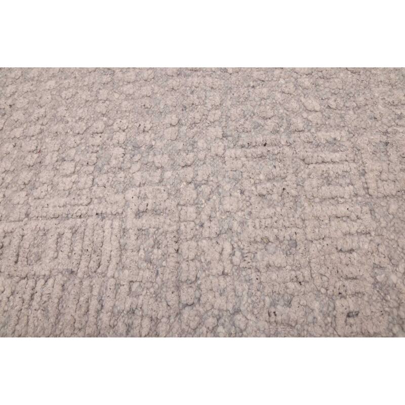 ECARPETGALLERY Hand-knotted Looma Grey Wool Rug - 8'0 x 9'9
