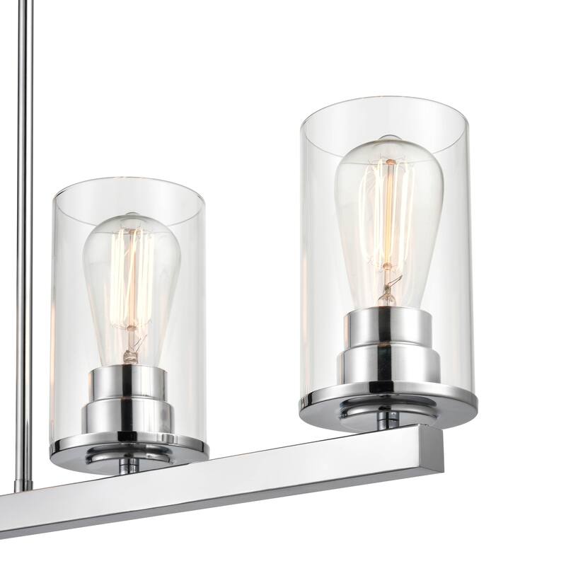 Millennium Lighting Verlana 5 Light Pendant Fixture in Multiple Finishes with Clear Glass Shades