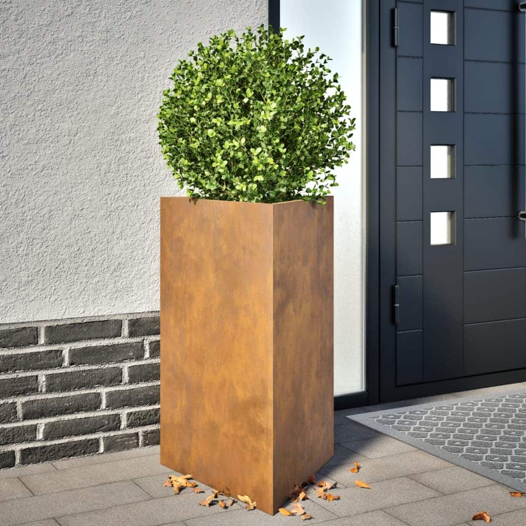 vidaXL Garden Planter Starts as natural metal color, rust-brown over time - 16.9 x 19.7 x 29.5 in