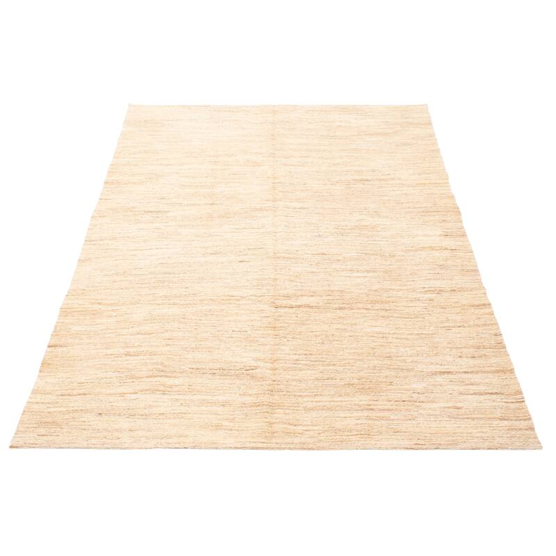 ECARPETGALLERY Flat-Weave Natural Beige Wool Tapestry Kilim - 6'7 x 9'9