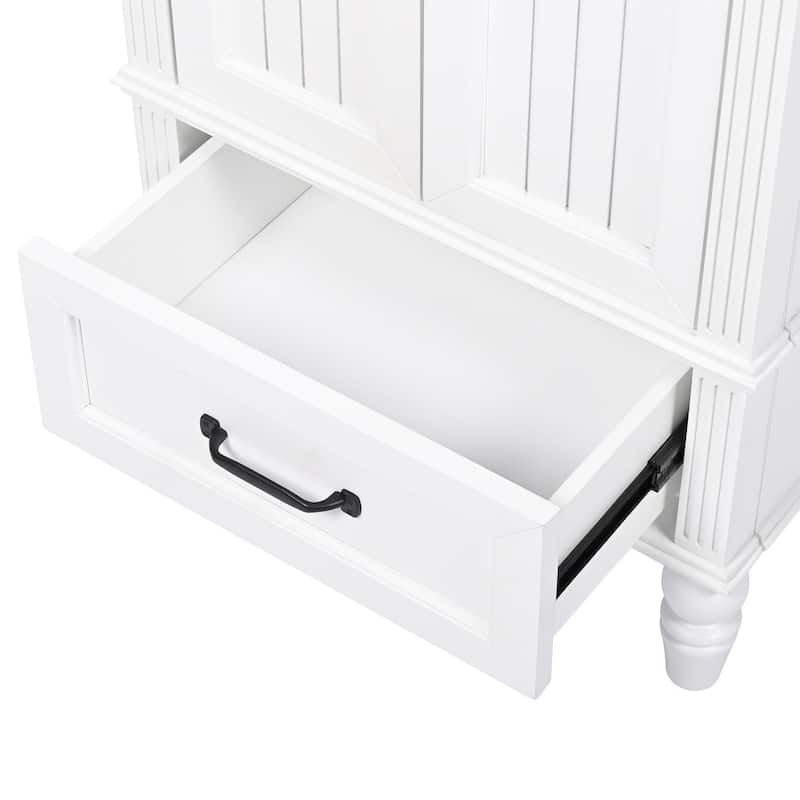 20" Bathroom Vanity with Sink,Two Doors and Adiustable Foot Pads