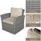 preview thumbnail 8 of 21, Costway 4PCS Patio Rattan Furniture Set Sofa Table Storage Shelf