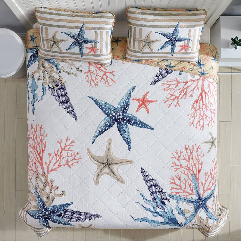Caribbean Joe Coastal 3PC Quilt Set