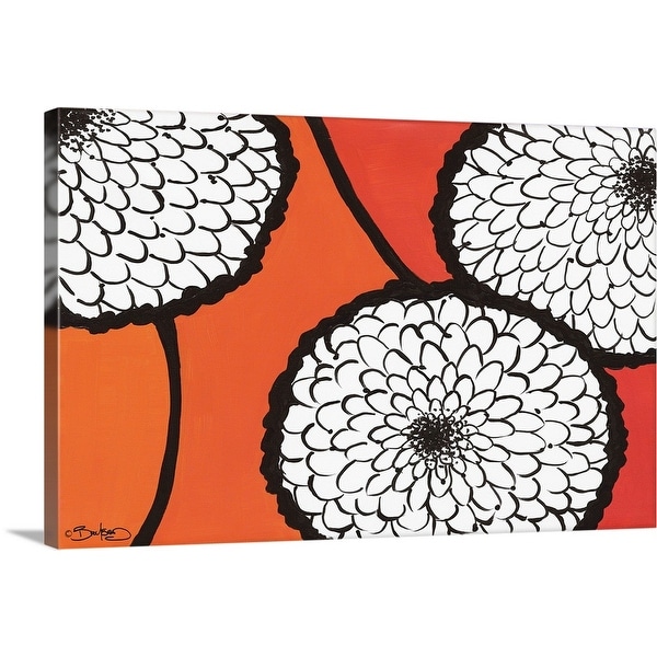 "Flowers in Unity - Orange" Canvas Wall Art