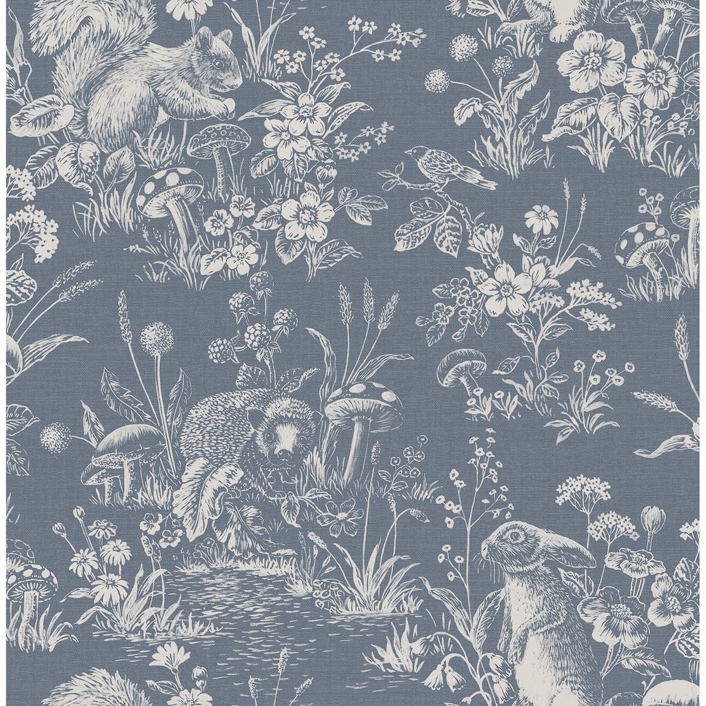 Fine Decor Eames Blue Forest Friends Wallpaper