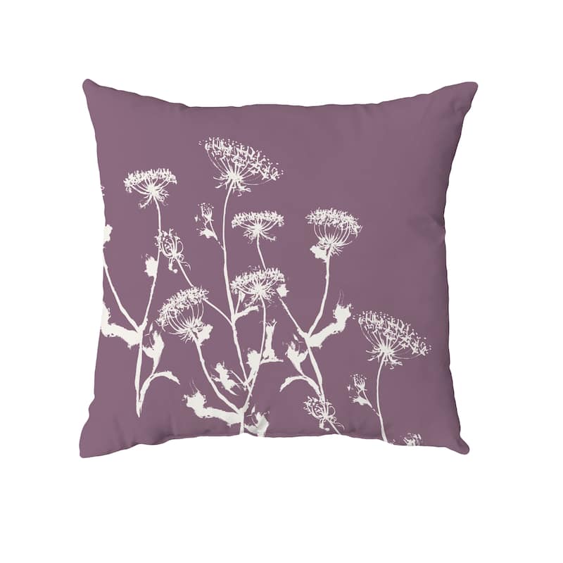 Breezy Wildflower Throw Pillow - Purple - 18" x 18"