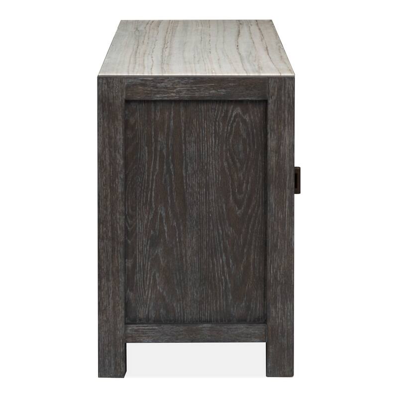 Magnussen Home Plum Creek Ravenwood Black Door Console - 70''W x 18''D x 28''H