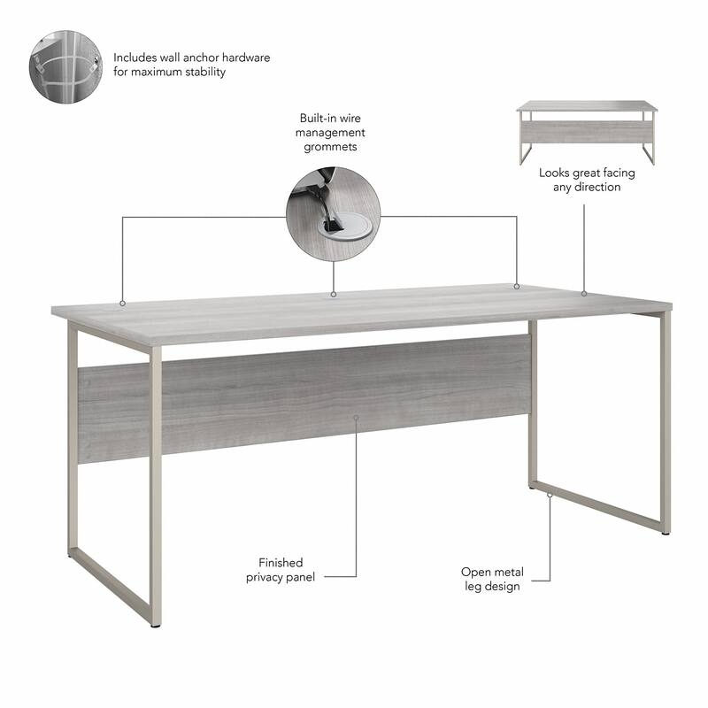 Hybrid 72W x 36D Computer Table Desk by Bush Business Furniture