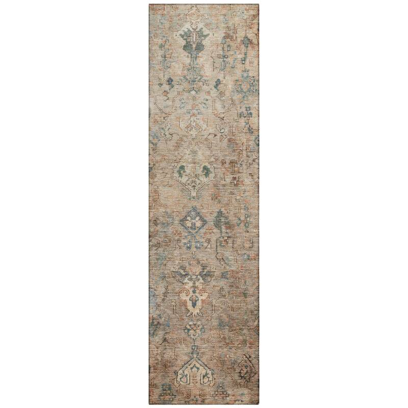 Machine Washable Indoor/ Outdoor Traditional Serenity Chantille Rug