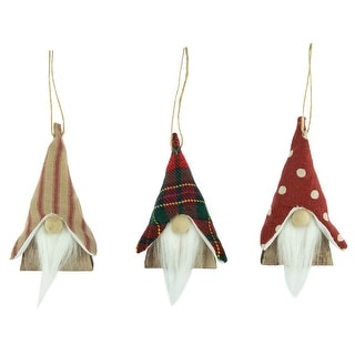 Set of 3 Wooden Gnomes Christmas Ornaments 4" - Bed Bath & Beyond ...