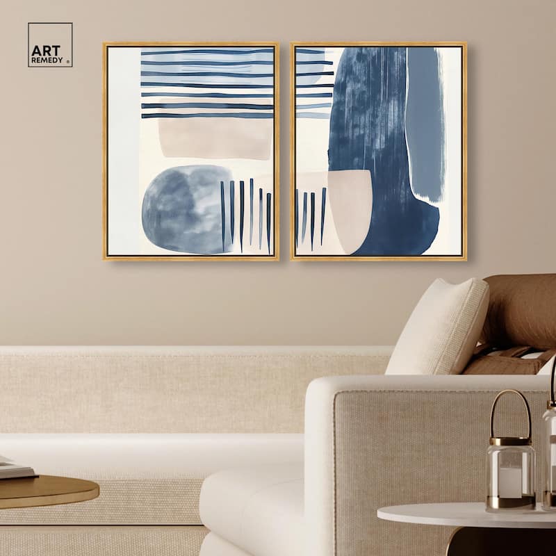 Fluid Inertia II Canvas Set of 2 by Art Remedy