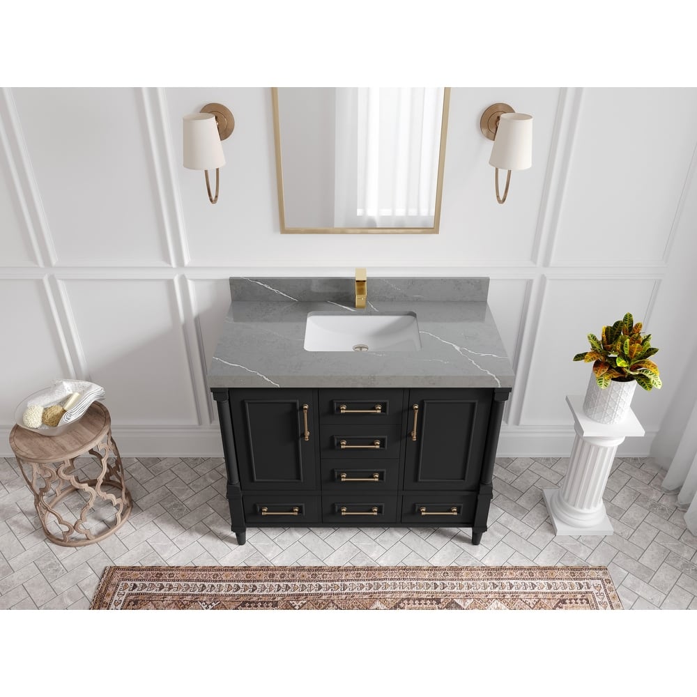 Willow Collections 42 in. W x 22 in. D Aberdeen Single Bowl Sink Bathroom Vanity with Countertop