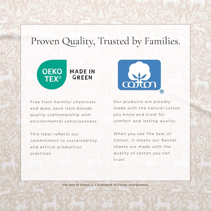 Linery & Co. Ultra-Soft Turkish Cotton Flannel Holiday Print Sheet Set