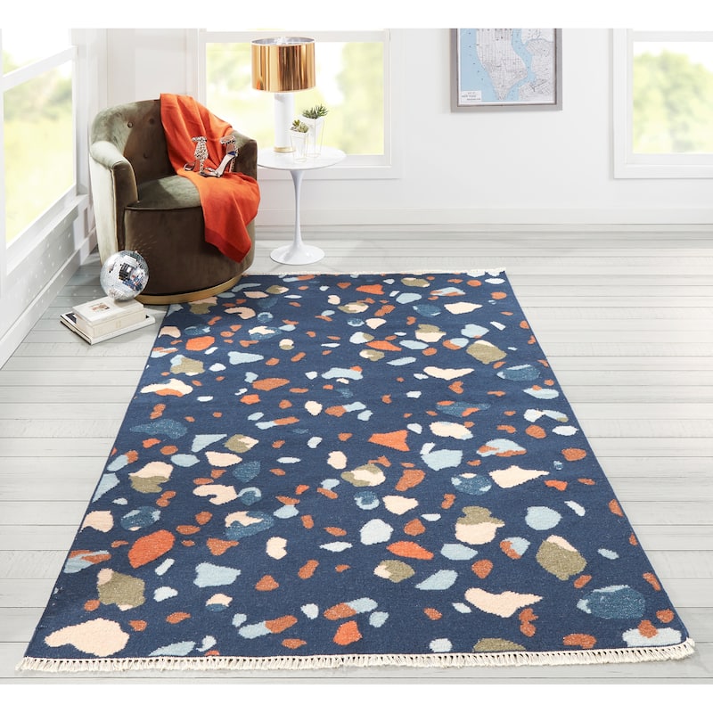 Momeni Jem Hand Woven Wool and Lurex Abstract Area Rug