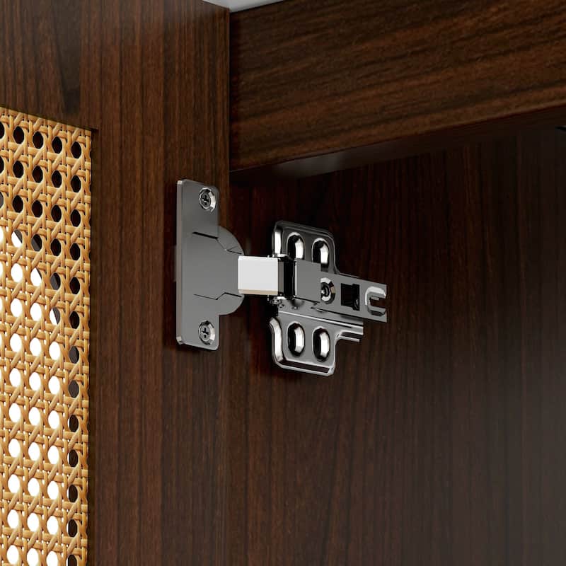 36" Rattan Boho Bathroom Vanity with Sink