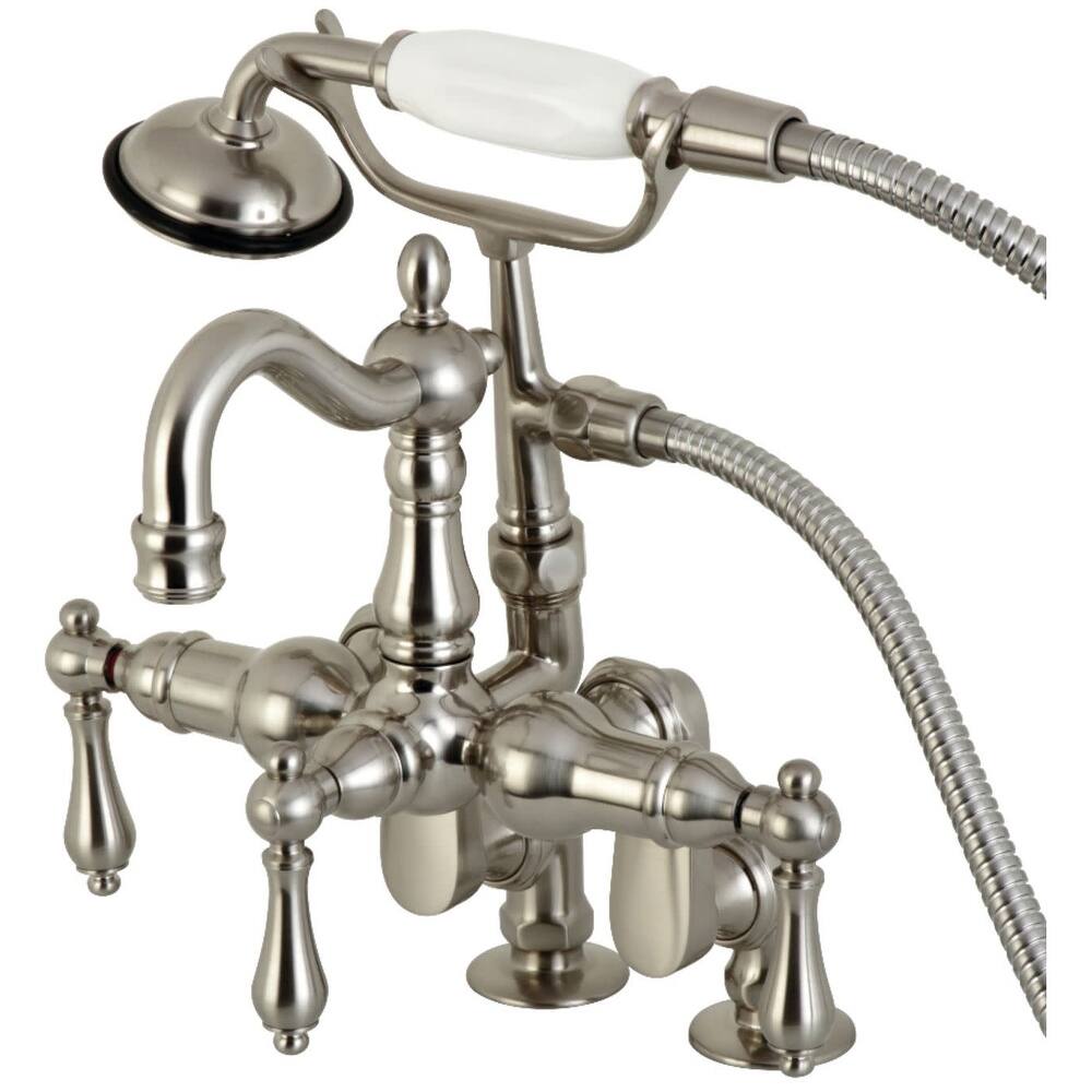 Kingston Brass Vintage Deck Mounted Clawfoot Tub Filler with Built-In