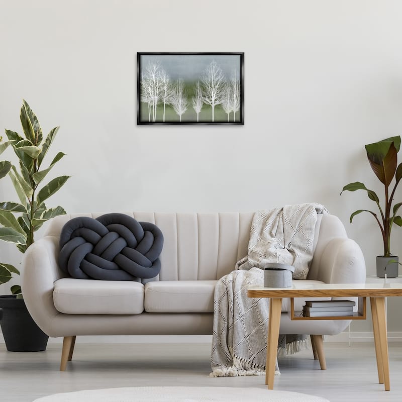 Stupell White Tree Impressions Framed Floater Canvas Wall Art Design By Kate Bennett