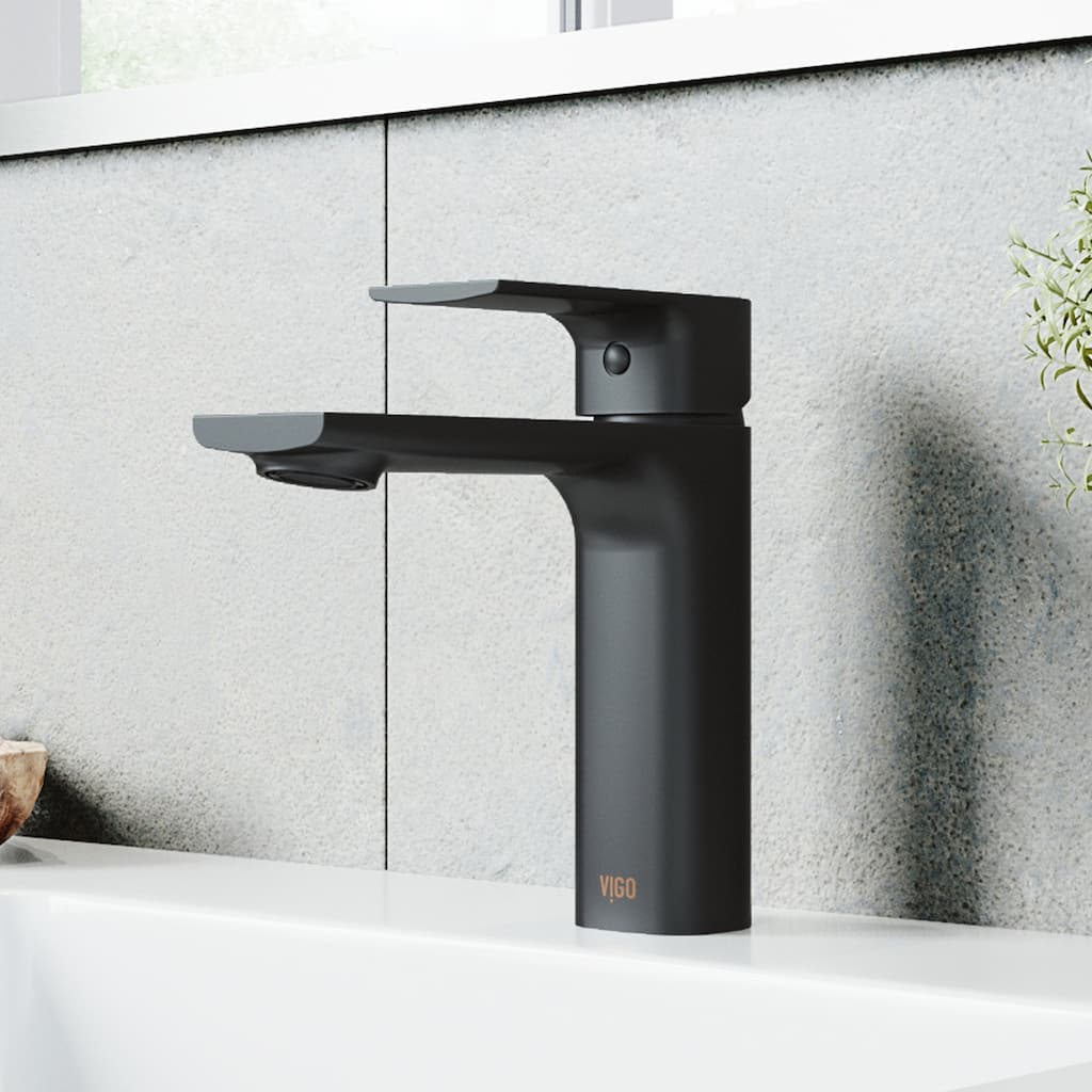VIGO Davidson 6" H Single Handle Single Hole Bathroom Faucet