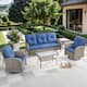 Option Grey Wicker / Blue Cusion