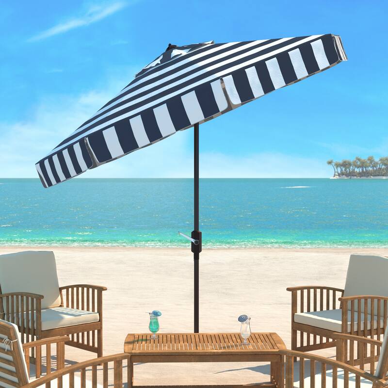 SAFAVIEH Saniyah Fashion Line 9-Foot Umbrella - Navy