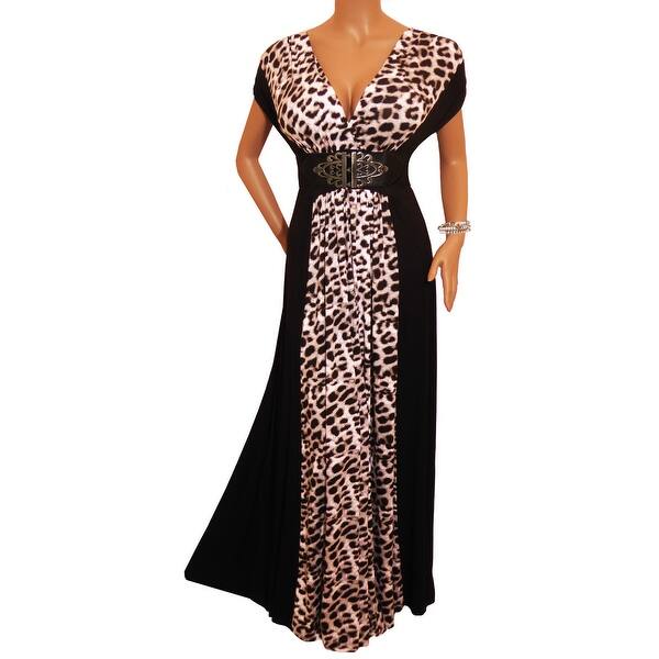 Shop Funfash Plus Size Women Black Leopard Long Cocktail Maxi