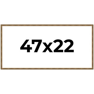 47x22 Frame Black Real Wood Picture Frame Kingsley Gold Distressed ...