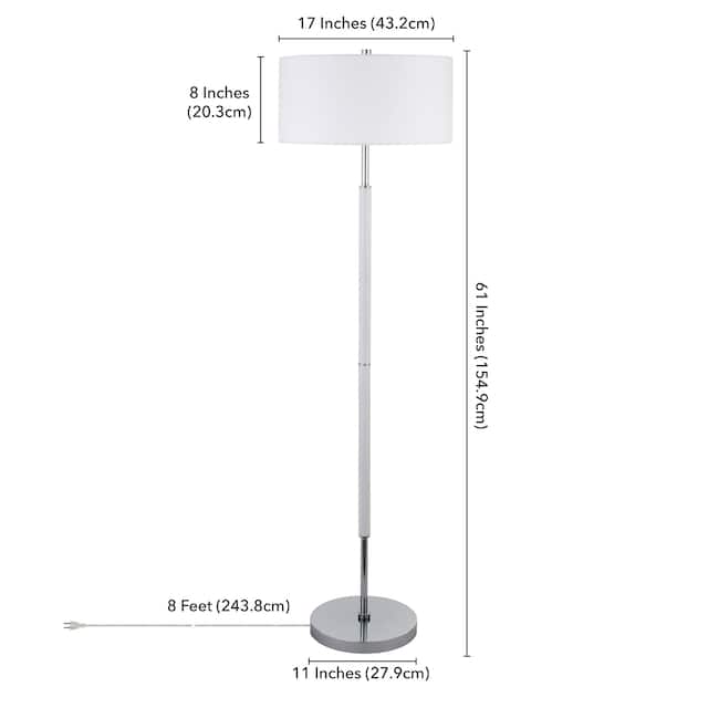 Silver Orchid Gotho Pedestal Contemporary Floor Lamp