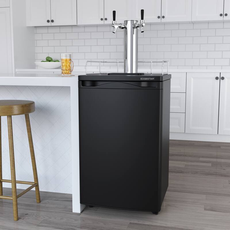 EdgeStar 20 Inch Wide Dual Tap Kegerator for Full Size Kegs with Ultra