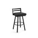 preview thumbnail 19 of 70, Amisco Derek Swivel Bar Stool Black Faux Leather / Black Metal
