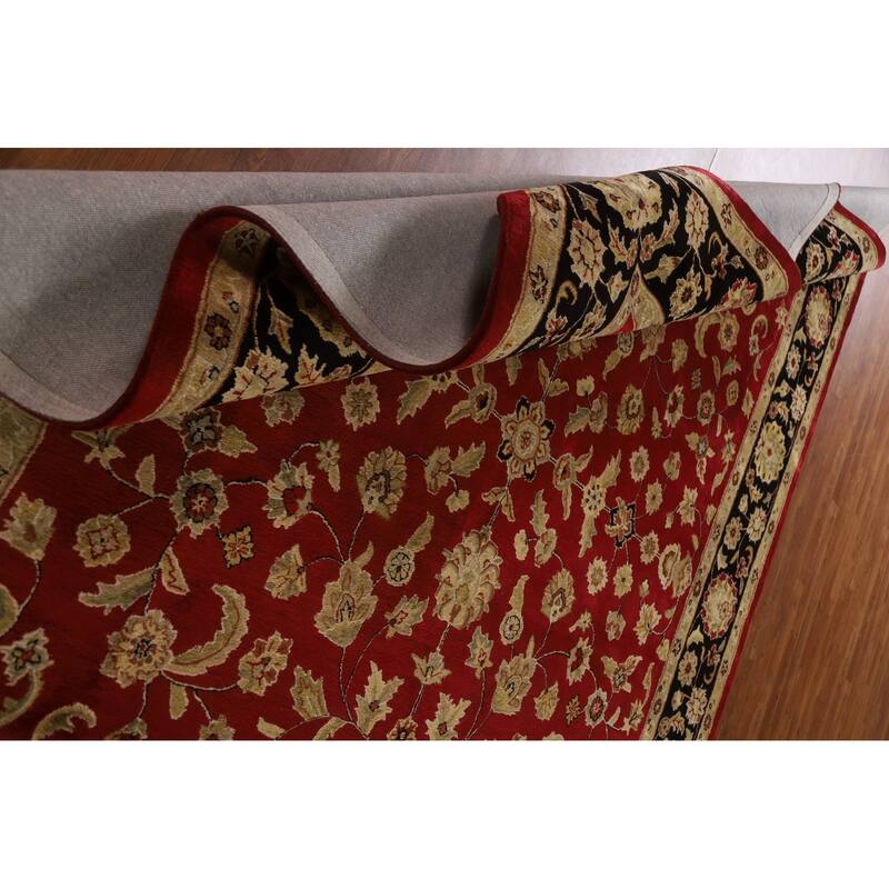 Floral Agra Oriental Area Rug Hand-Tufted Traditional Wool Carpet - 8'11" x 11'10"